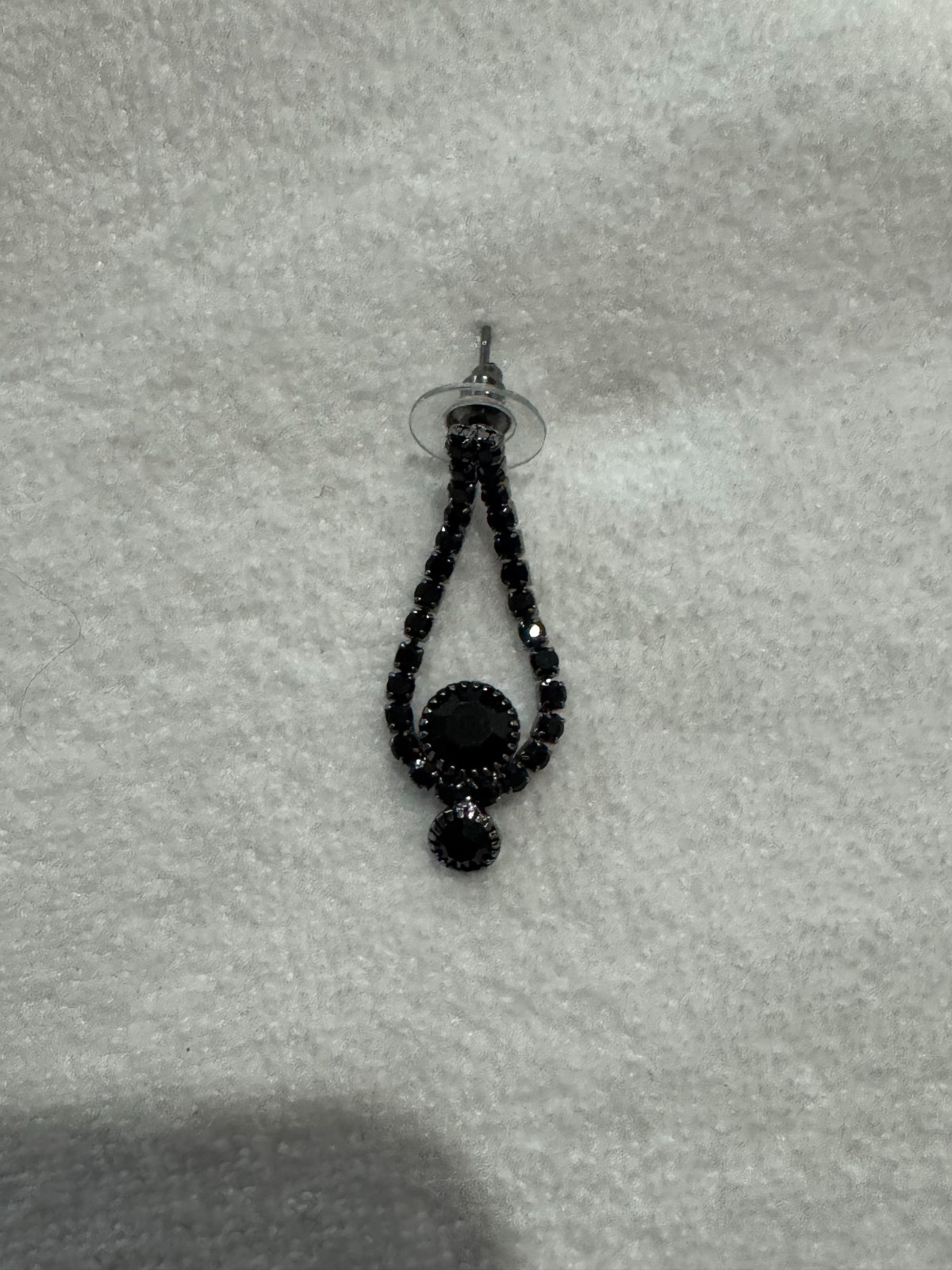 Crystal Necklace Earrings & Bracelet Jewelry Set Black