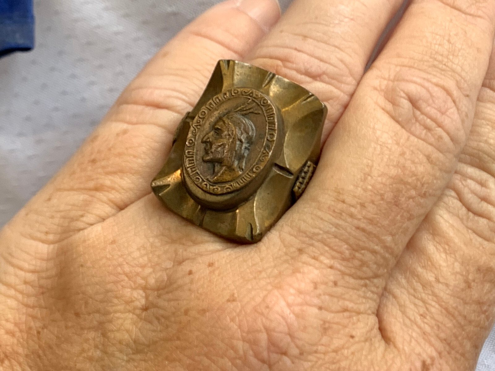 Vtg Solid Copper Native Ring 31.71g Fashion Jewelry Sz 10.5 Handmade Wide Band