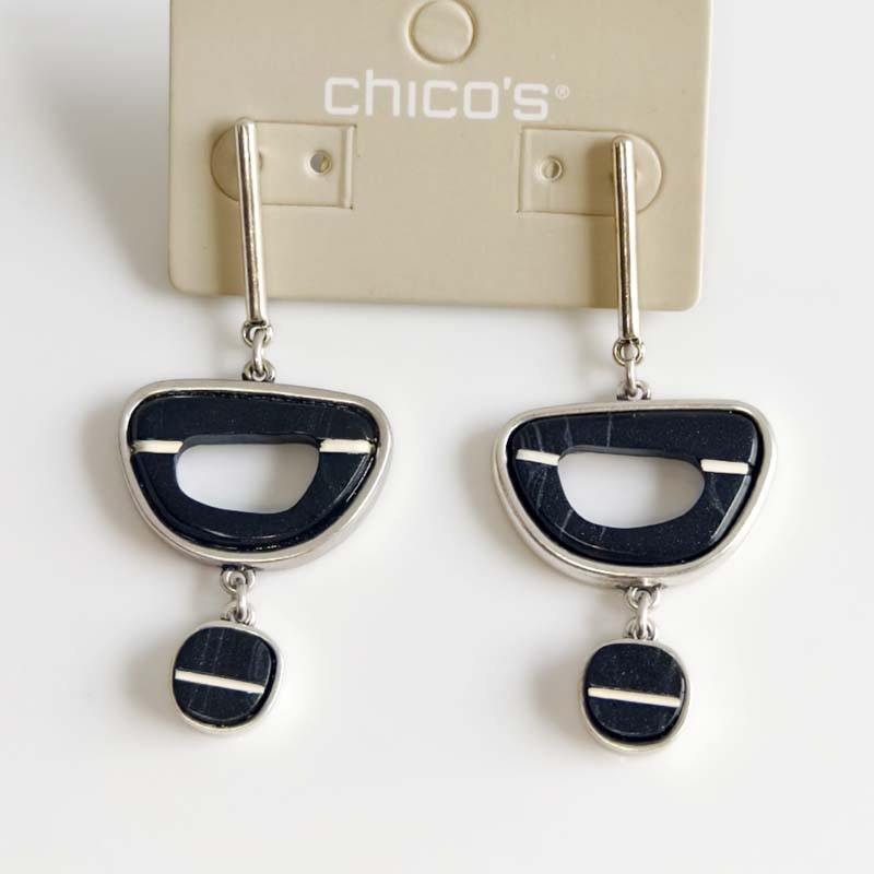 New Chicos Stone Statement Drop Earrings Gift Retro Women Party Vacation Jewelry