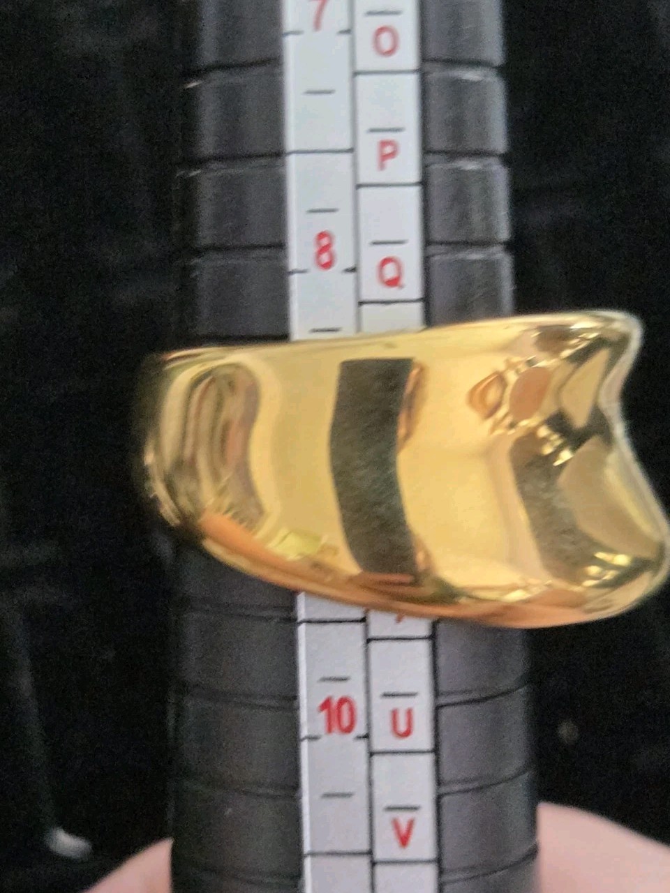 Signed JENNY BIRD Viviana Ring 14k GP Statement SZ 9 Abstract