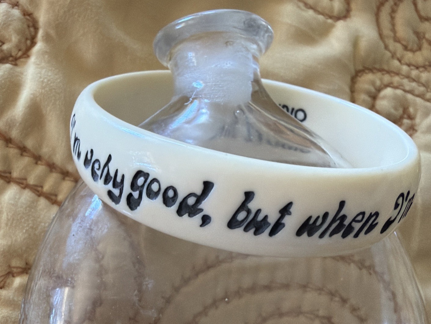 Jessica Kagan Cushman Mae West “ When I’m Good I’m Very Good” Bangle Bracelet!