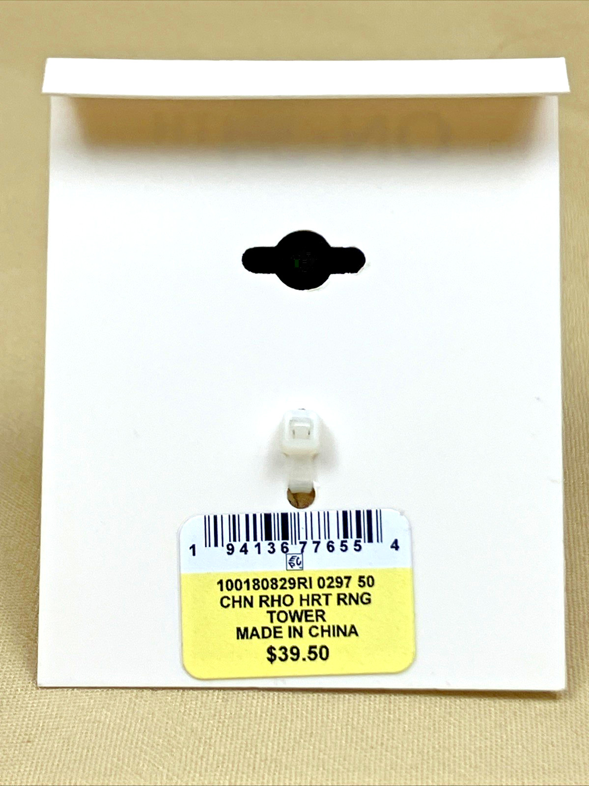 On 34th Silver-Tone Heart Statement Ring Asst. Sizes NWT Orig. $39.50