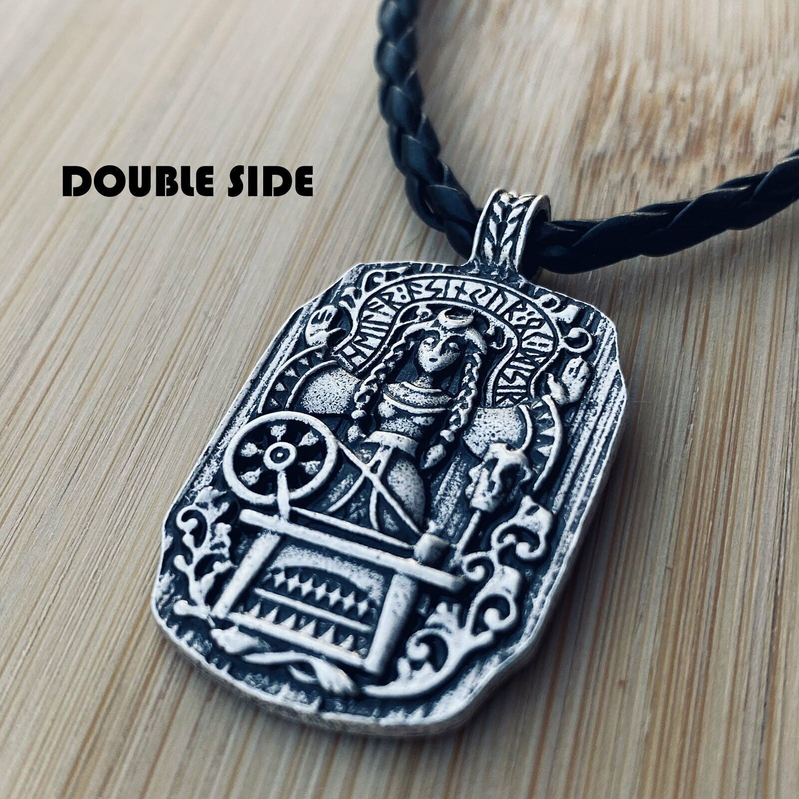 MENDEL Womens Norse Viking Rune Pagan Amulet Wiccan Witches Pendant Necklace