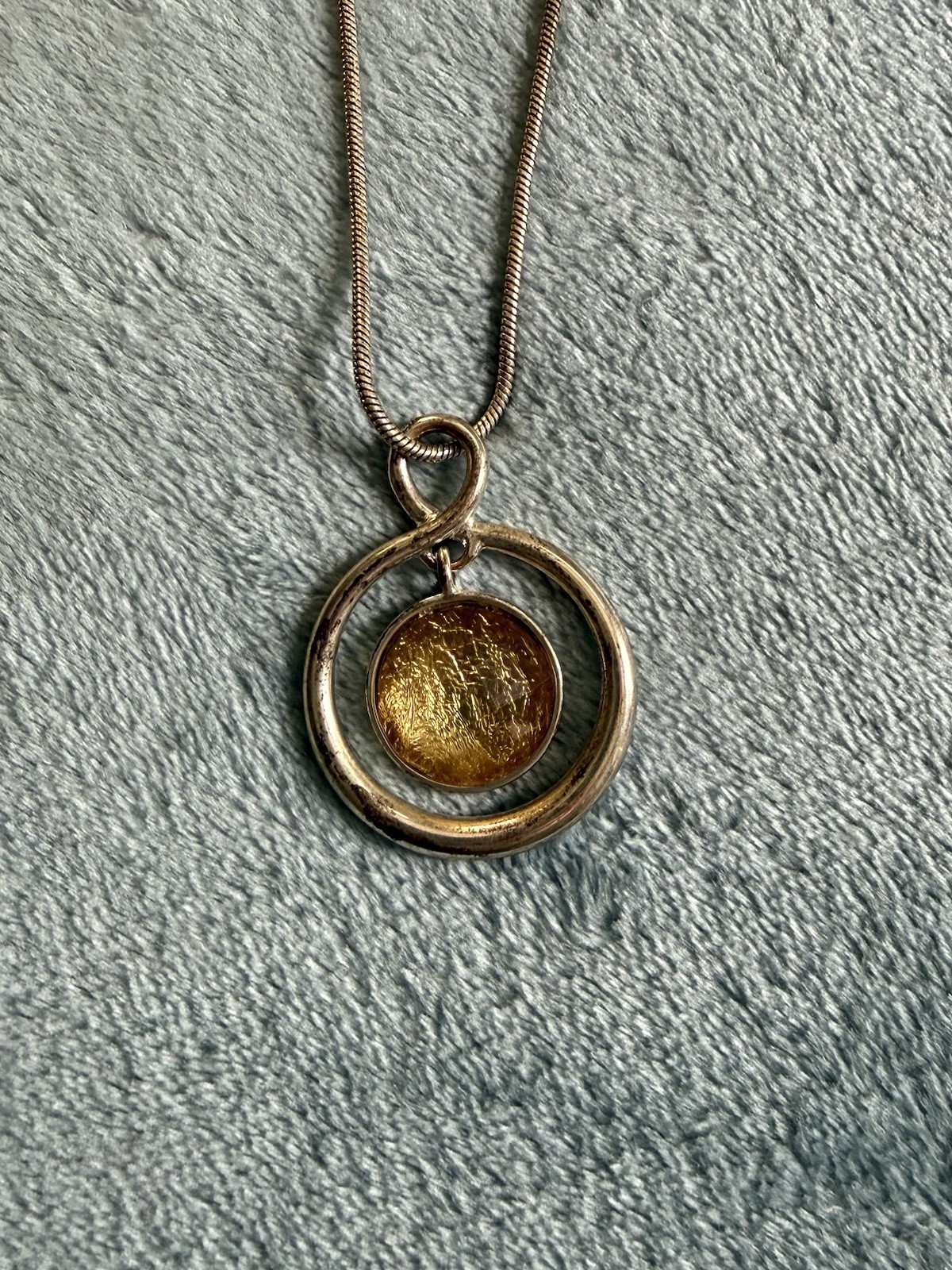 Croft & Barrow Necklace & Earrings Set – Gold-Tone Resin Pendant – Nickel Free