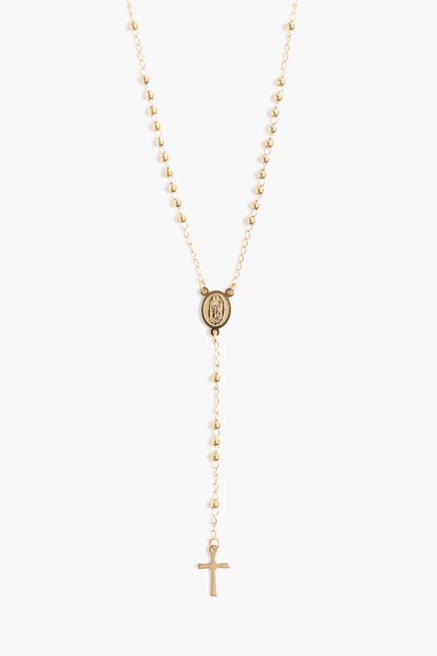 MARRIN COSTELLO | ROSARY 3MM NECKLACE 18K GOLD PLATED STAINLESS STEEL