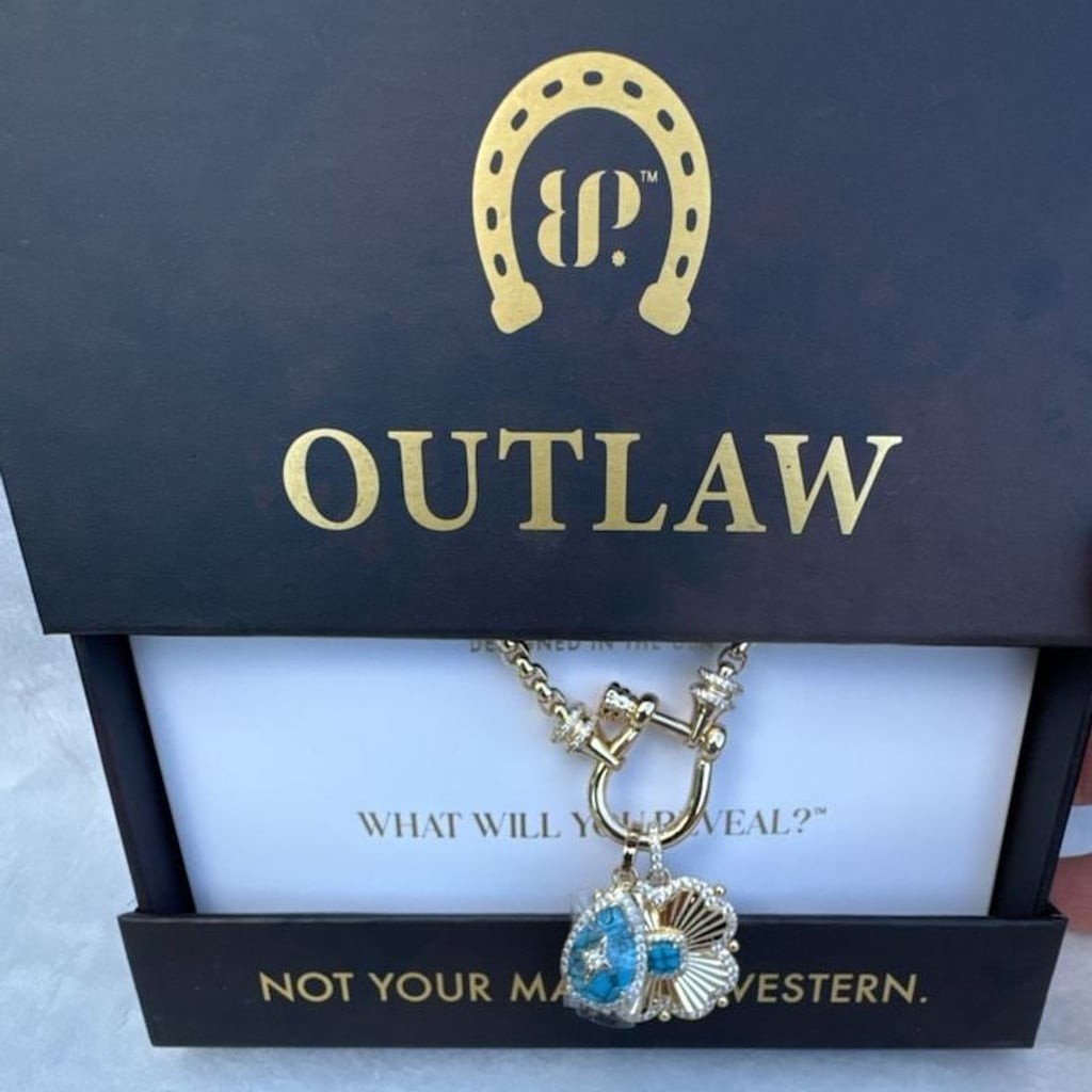 BP Outlaw Collection “Don’t Chase Me” Turquoise Magnesite and CZ