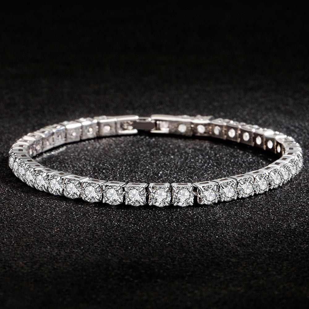 Women’s Tennis Bracelet 925 Sterling Silver Moissanite Wedding Jewelry Gift