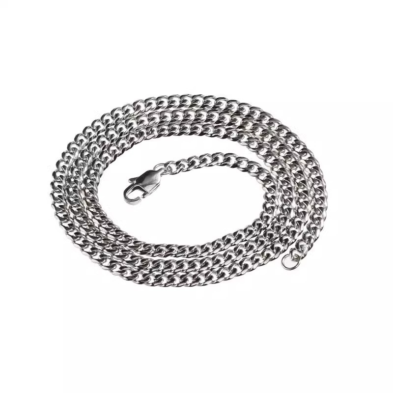 Stainless Silver Cuban Link Chain Necklace Thick Curb Choker Unisex Jewelry