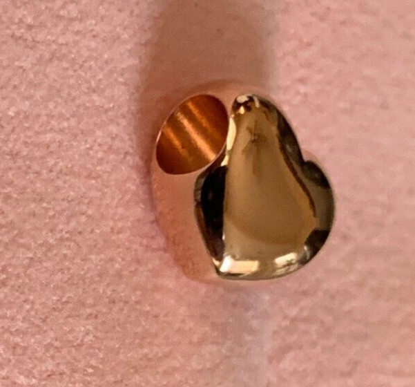 Pandora Rose Gold clasp Silver Bangle Bracelet 21cm 8.3″ 580702 & RG Heart charm