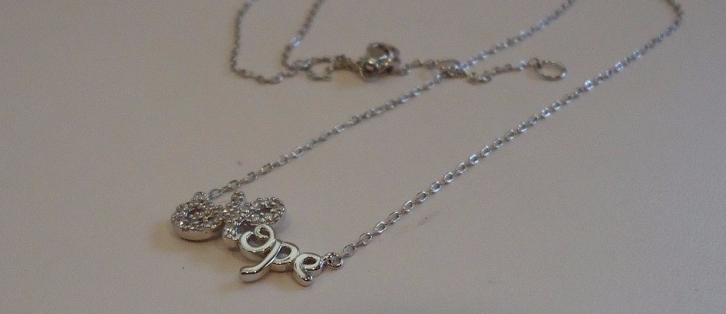 925 STERLING SILVER LADIES HOPE PENDANT NECKLACE W/ .30 CT ACCENTS / NEW DESIGN!