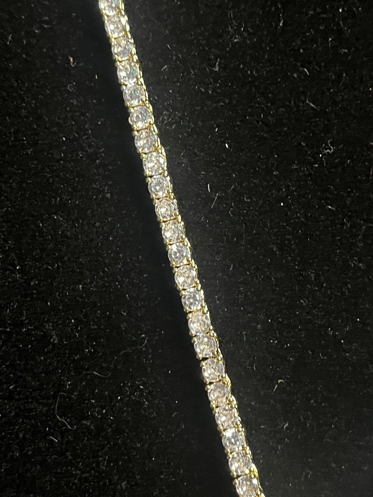 14k gold plated 22” 3mm tennis 5ACZ with hello kitty pendant
