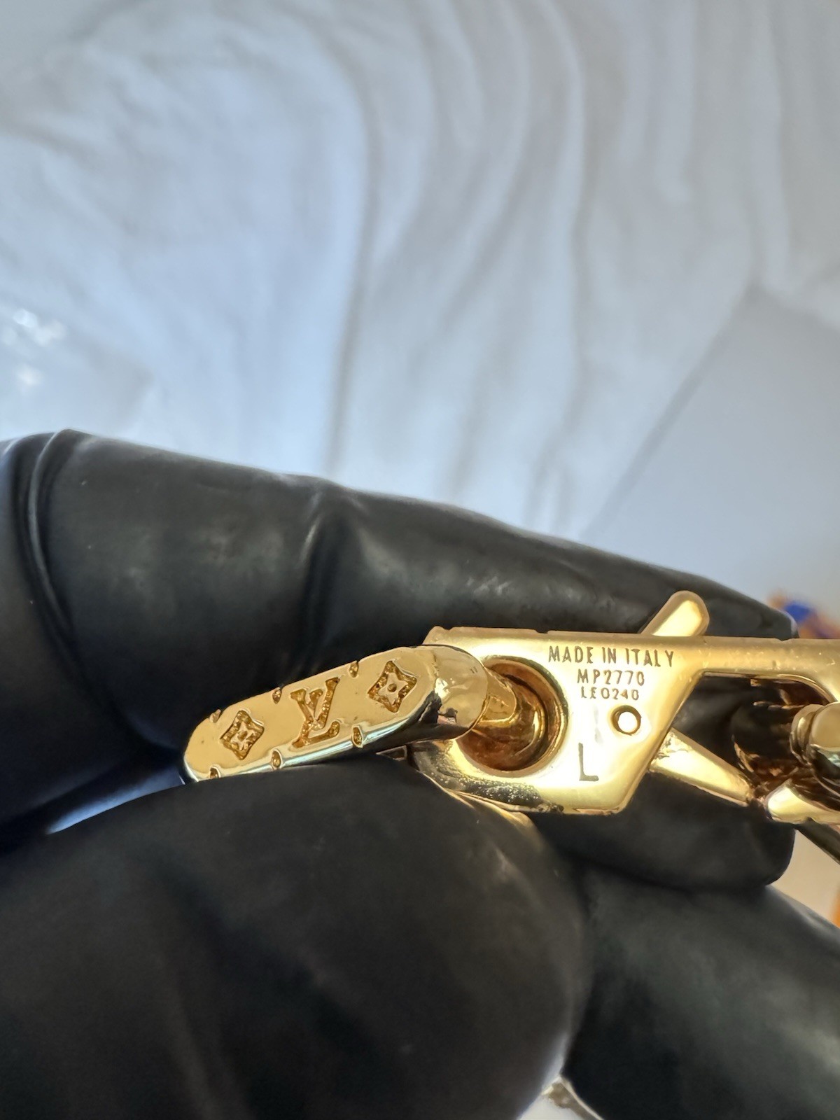 Louis Vuitton Gold Tone Monogram Chain Necklace 23.5” / 60 cm