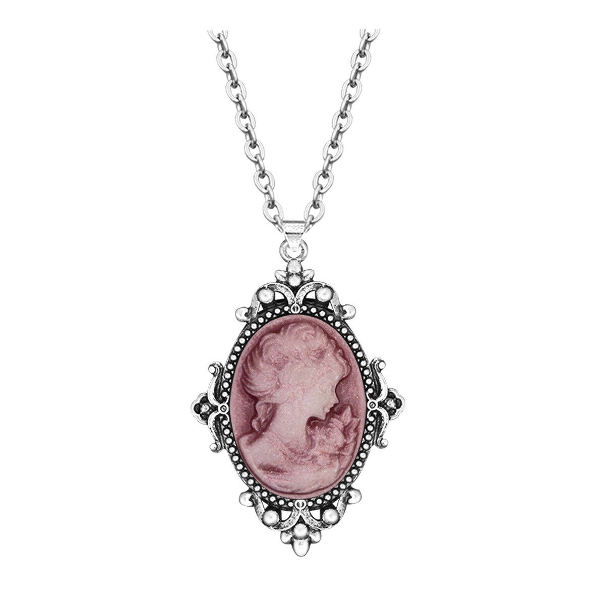 Wholesale Lot 10 pcs Mixed Lady Queen Cameo Necklace Flower Pendant Jewelry