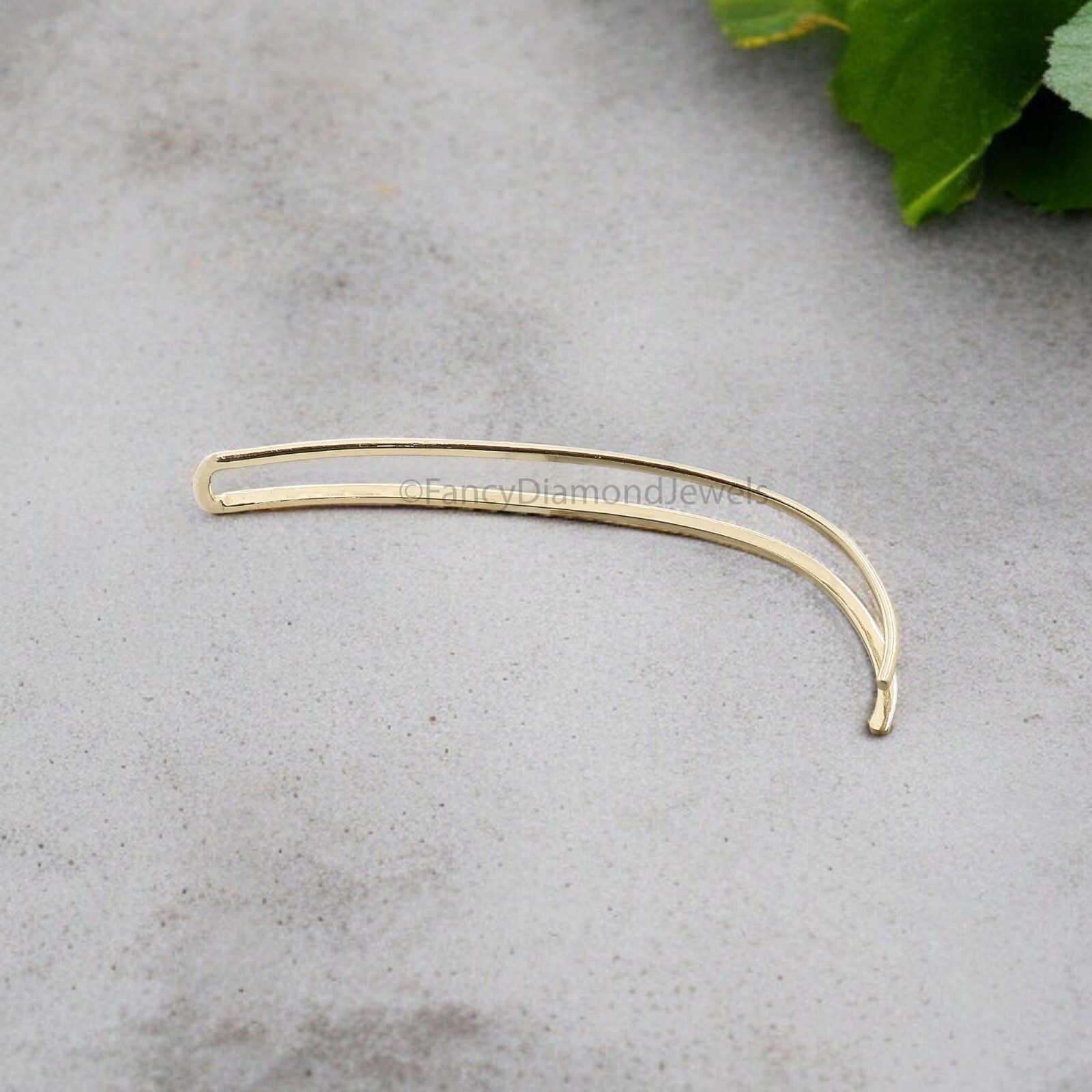 50 mm Dainty Long Ear Climbers Ear Crawler Bar Ear Climber Silver Sweep Ear Pin