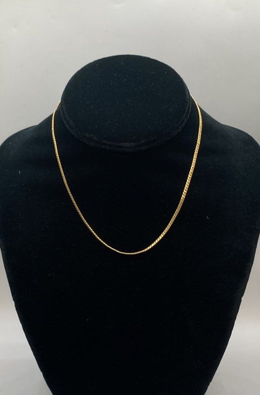 Vintage 12K Gold Filled Herringbone & Sideways Cross Necklace Set 2 Pieces 7g