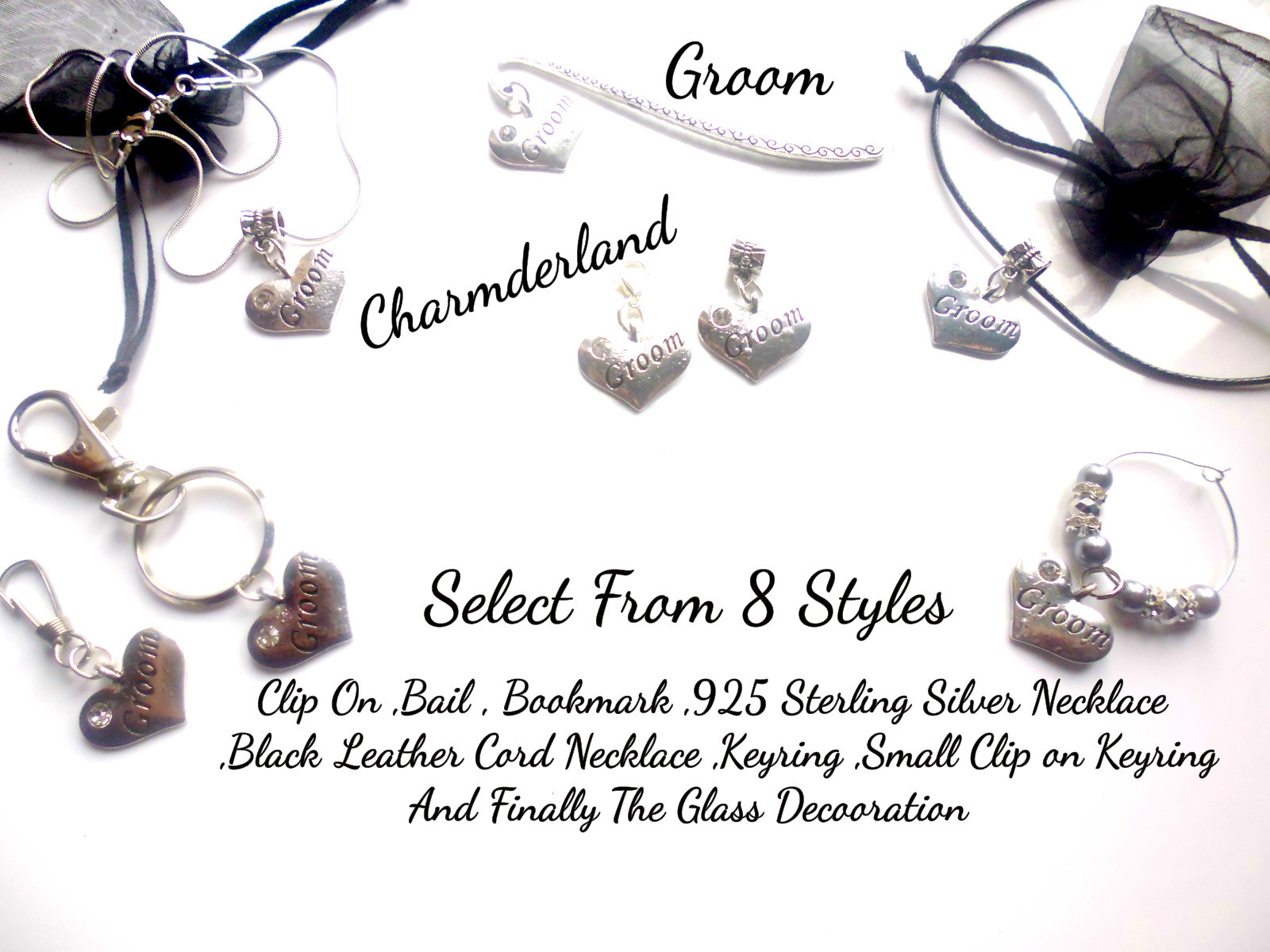 WEDDING THEMED CHARMS,CLIPON,BAIL,KEYRING,BOOKMARK,FAVOUR,GLASS DECORATION,CRAFT