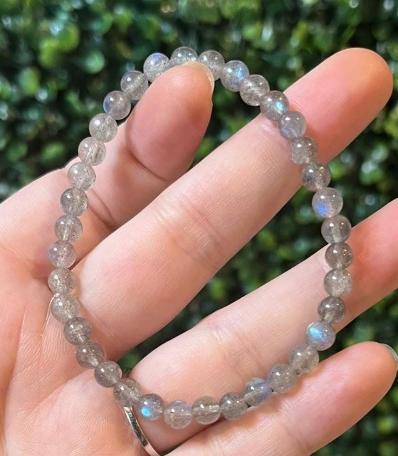 Flashy Labradorite Beaded Bracelet 8mm Women’s