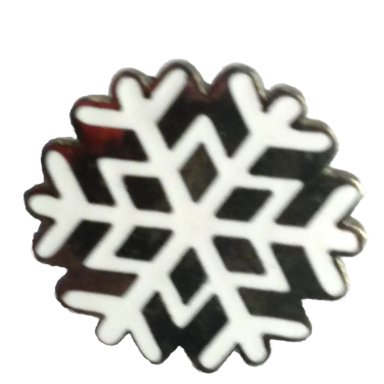 1987 Hallmark “Classic Pin” Christmas Snowflake Lapel pin Silver Tone Signed EUC
