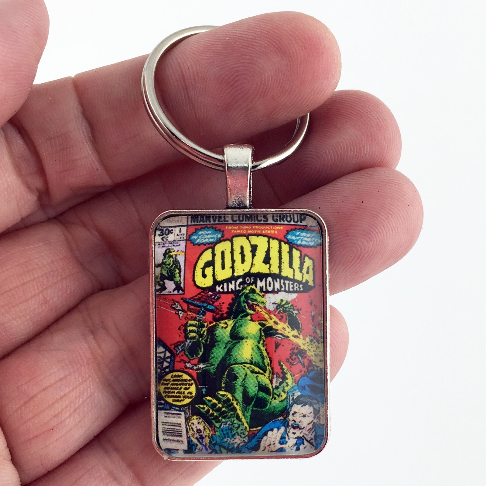 Godzilla King Of Monsters #1 Cover Key Ring or Necklace Classic Comic Jewelry