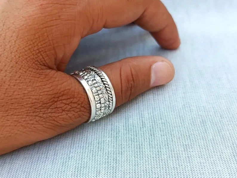 925 Sterling Silver, Solid Silver, Band Ring, Stacking Rings, Set of 6