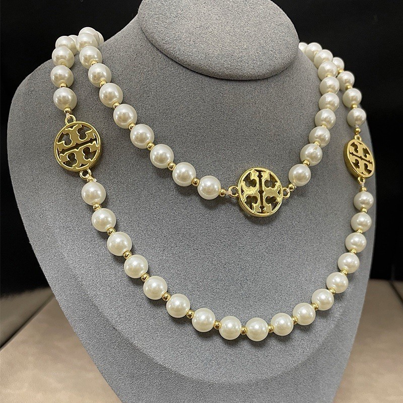 Tory Long Pearl Necklace | Single Strand Classic