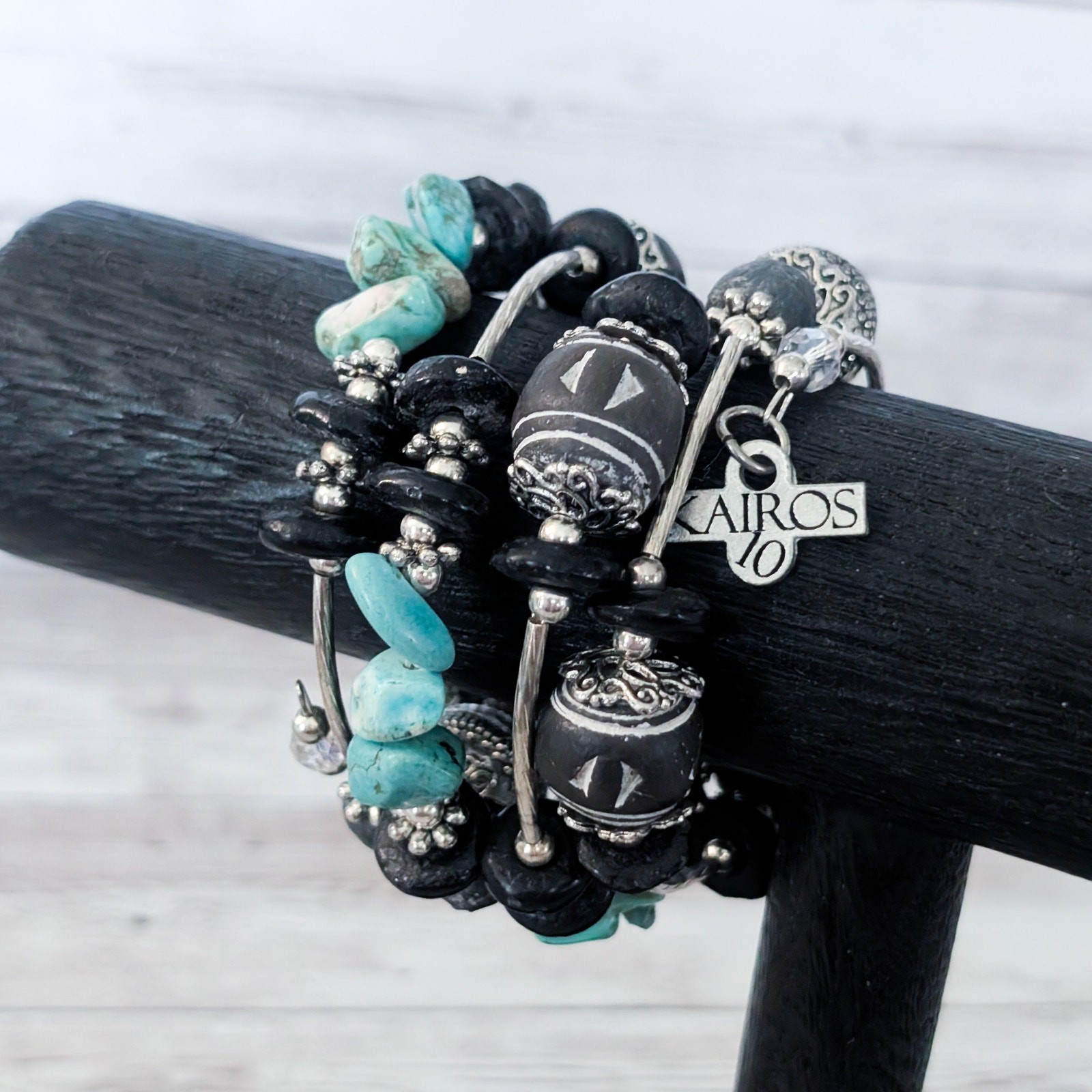 Kairos 10 Wrap Bracelet Mixed Materials