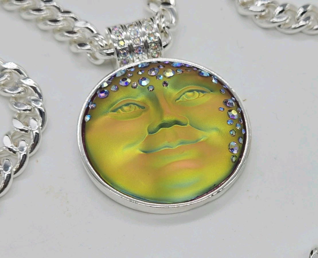 Kirks Folly Goddess Moon 35mm Magnetic Enhancer Necklace Set ST Mystic Iridis