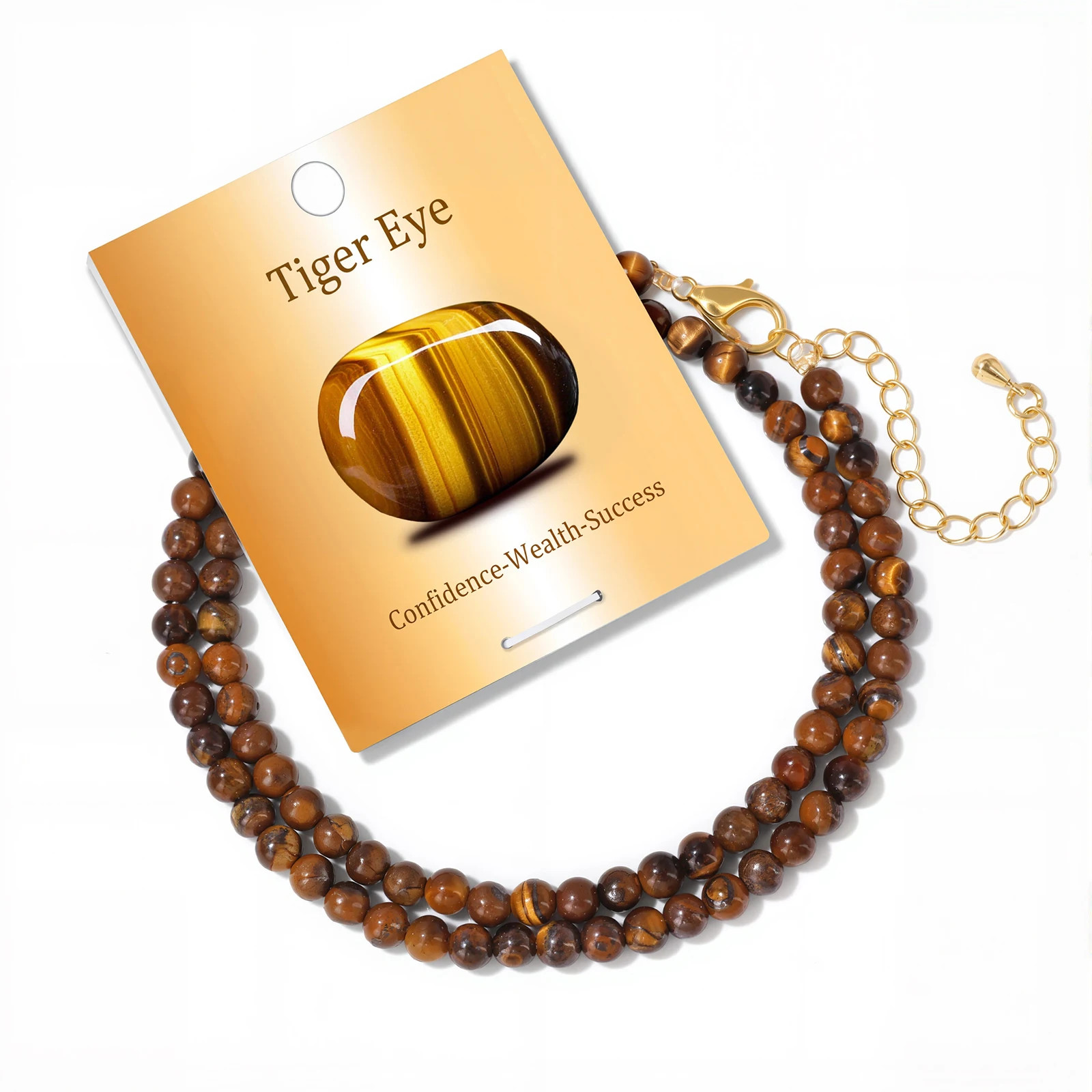 Bohemian Carnelian 4mm Round Beads Necklaces for Women Men Rose Quartzs Tiger Ey