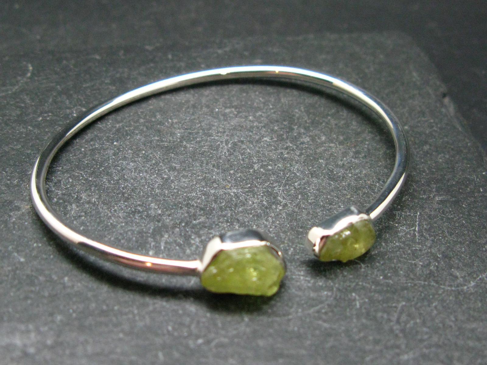 Chrysoberyl Silver Twister Bracelet From Brazil – 5.26 Grams – Adjustable length