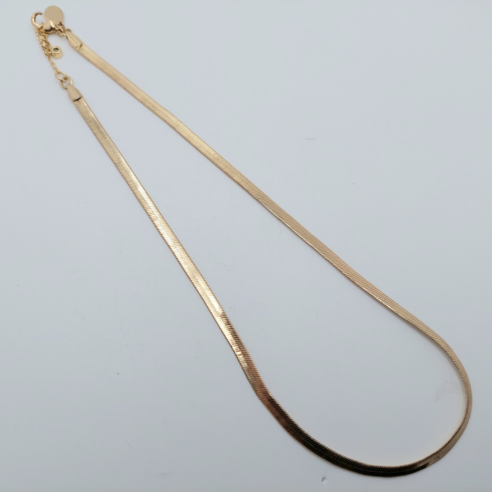 Express 15 in Gold Tone Necklace Serpentine Chain 2 in Extension Lobster Clasp