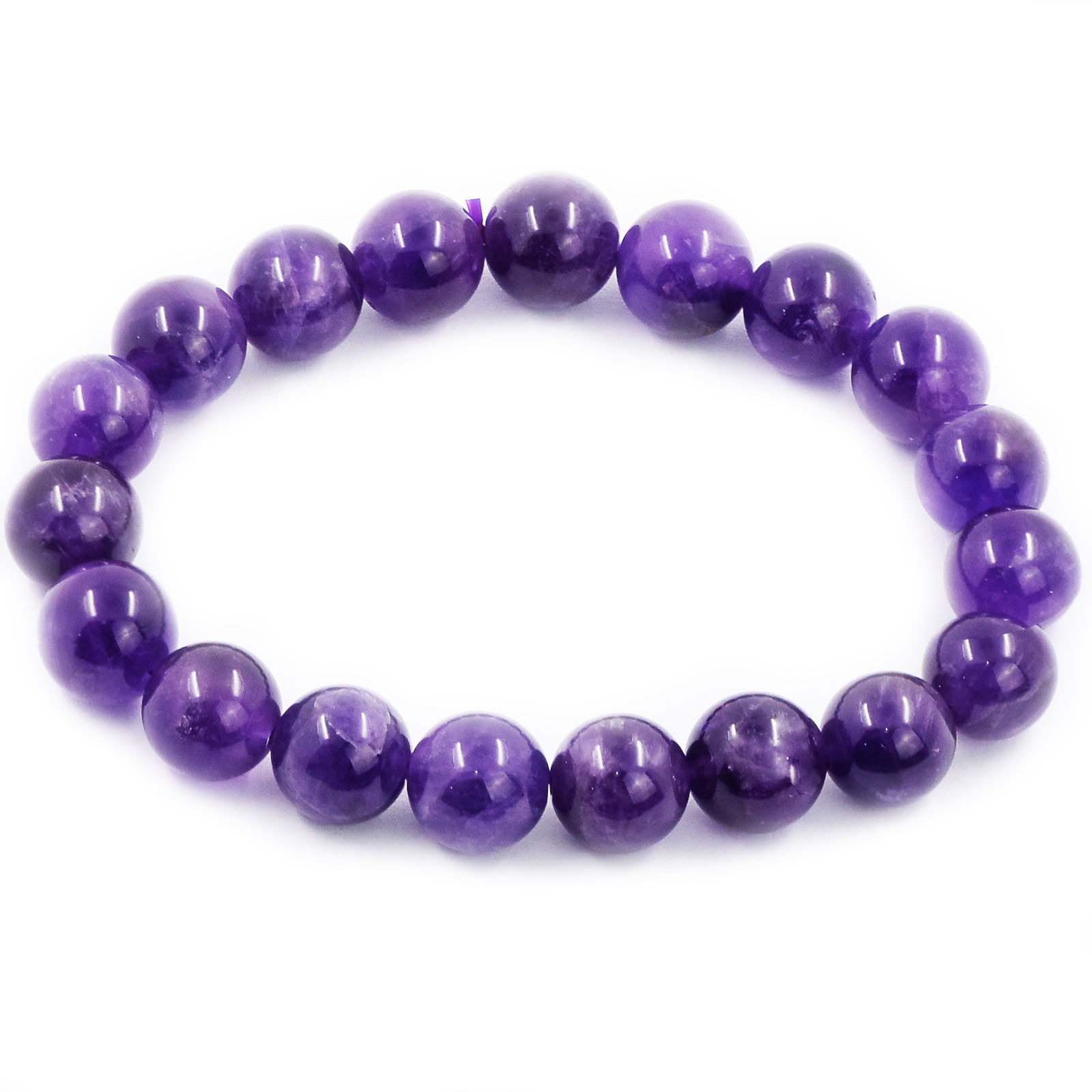 Hot 6mm 8mm 10mm 12mm Multicolor Gemstones Round Beads Bangle Bracelet 7.5-8.5”