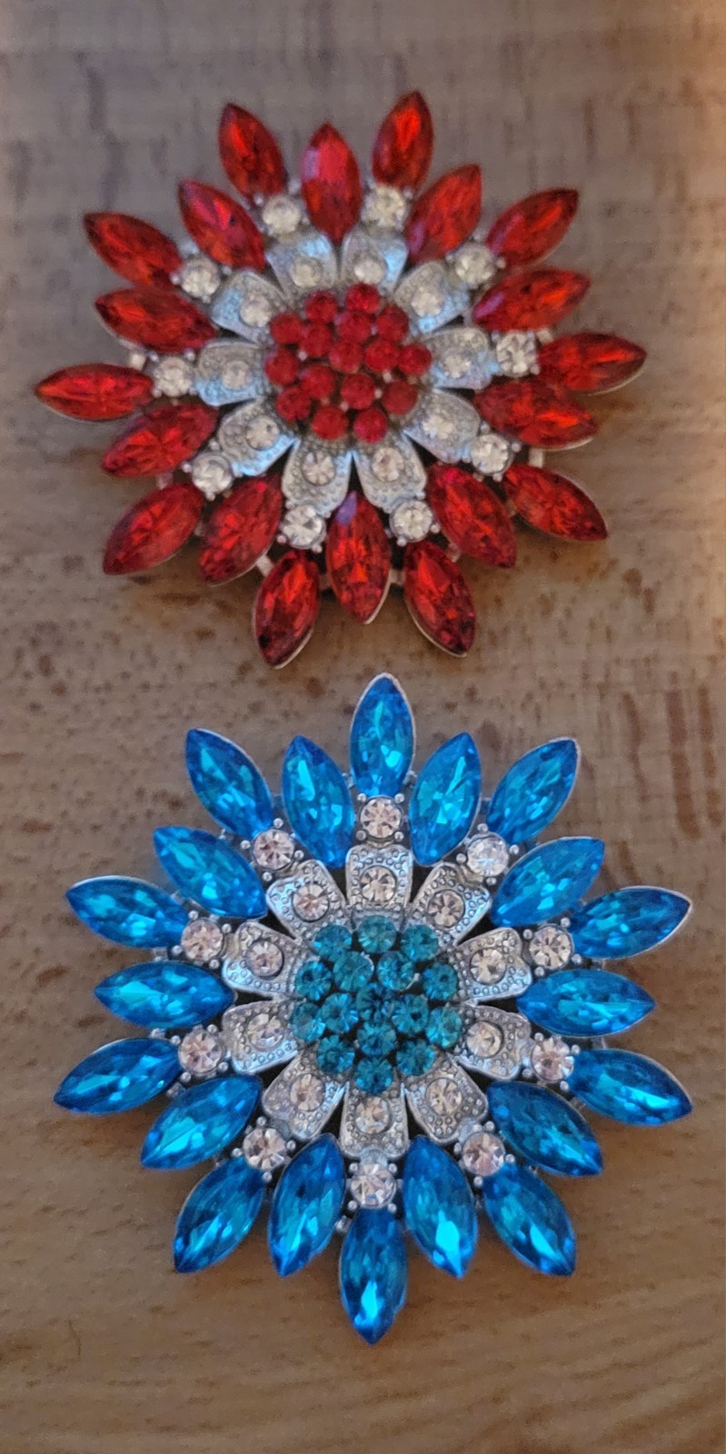 Big Pretty Rhinestone Floral Flower Brooch Lot All Occasion Jewelry CA USA P136