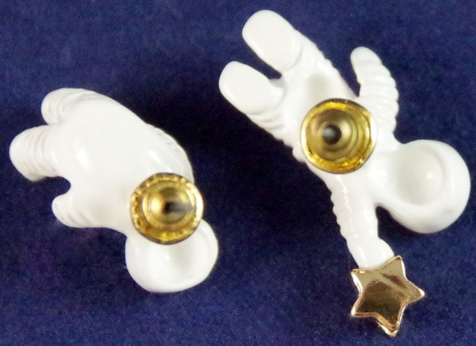 Cute! NEW BETSEY JOHNSON ASYMMETRICAL 3D NASA ASTRONAUT SPACEMAN STARS EARRINGS
