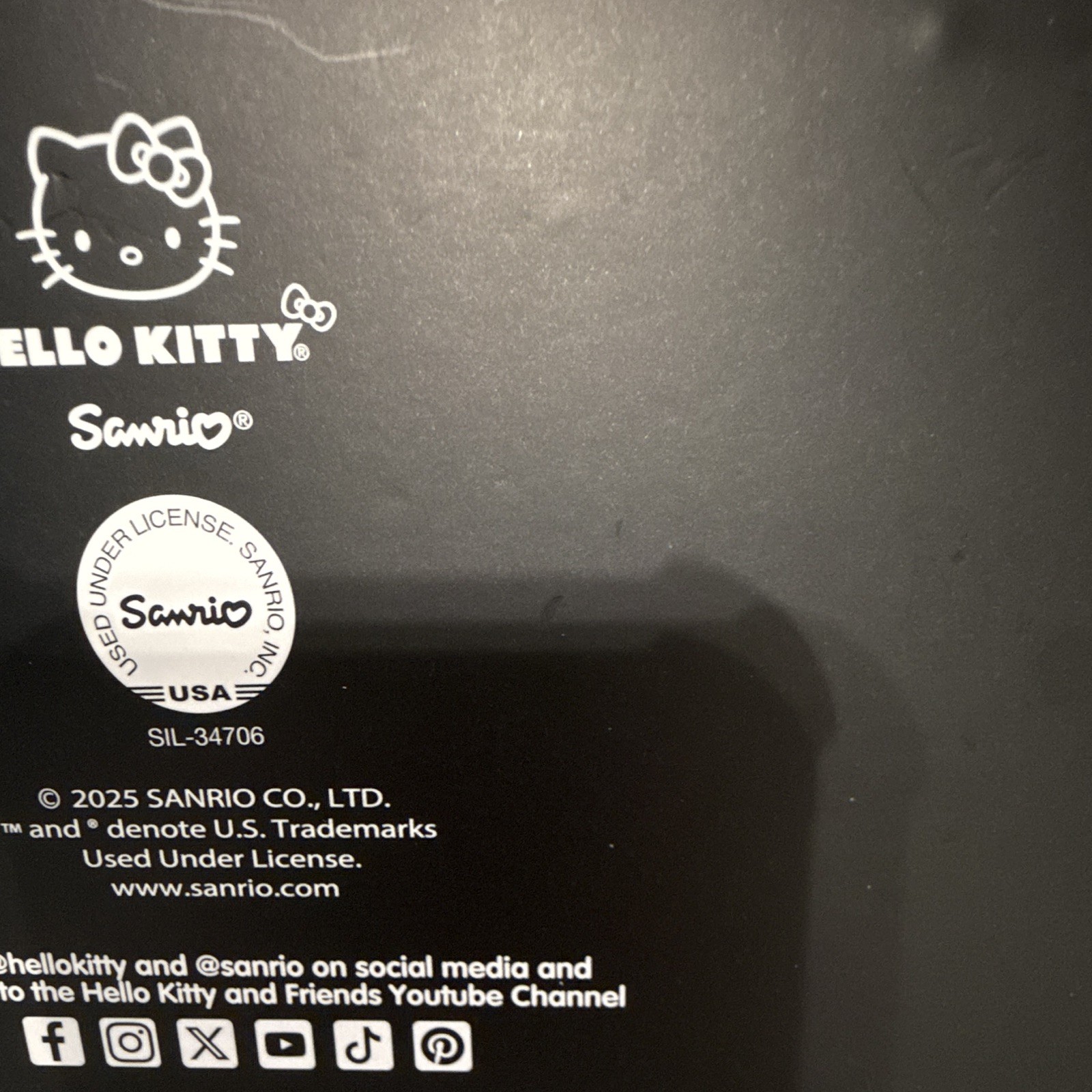 Sanrio Hello Kitty Silver Cable Chain Bag Charm Dangle Heart Lobster SIL-34706