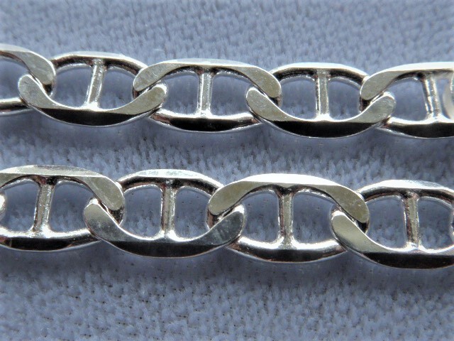 10.5″ ANKLE BRACELET 4mm ITALIAN STERLING SILVER MARINA STYLE ITALY 925
