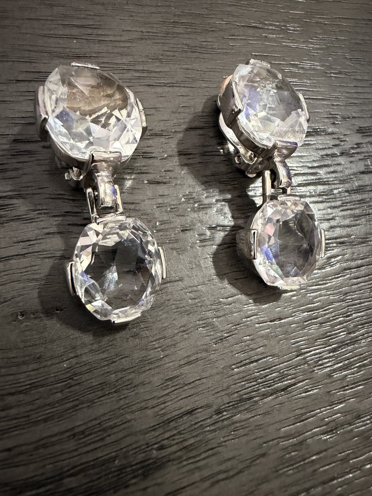 Swarovski Imber Crystal Choker Necklace & Matching Clip-On Drop Earrings Set