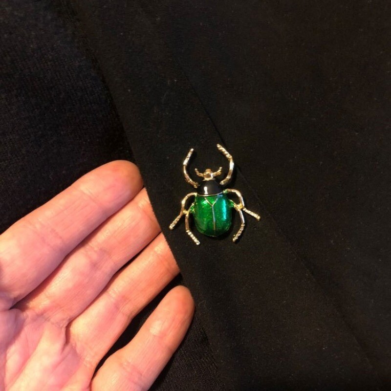 Cute Scarab Metal Brooch School Bag Clothing Accessories Insect Pin Gift