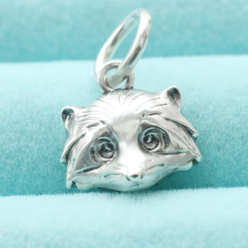 925 Sterling Silver Raccoon Charm Pendant Fit European Bracelet And Necklace