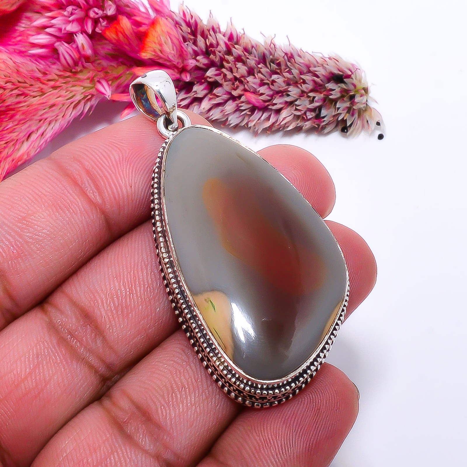 Royal Imperial Jasper fine Art 925 Sterling Silver Pendant 2.18″ P65
