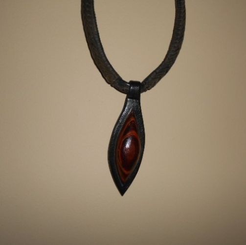 LEATHER NECKLACE – HAND MADE – ONE OF A KIND – EXCELLENT CONDITION – FIT ADULT