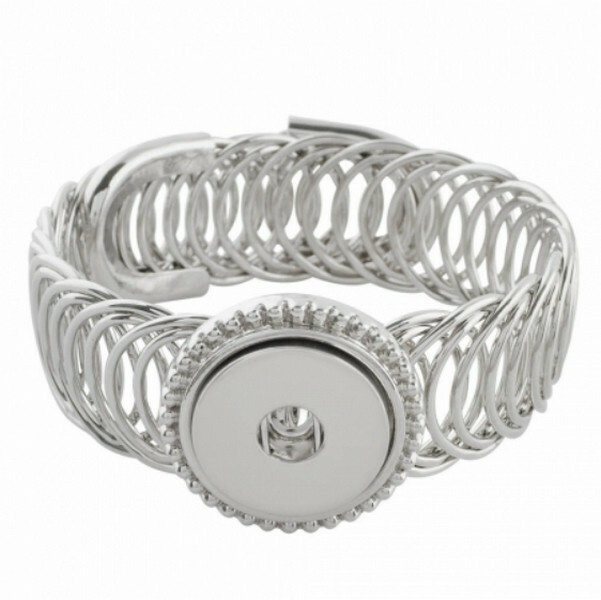 Snap Jewelry Wrap Coil Bracelet One Size Fits All Fits 18-20mm Ginger Charms