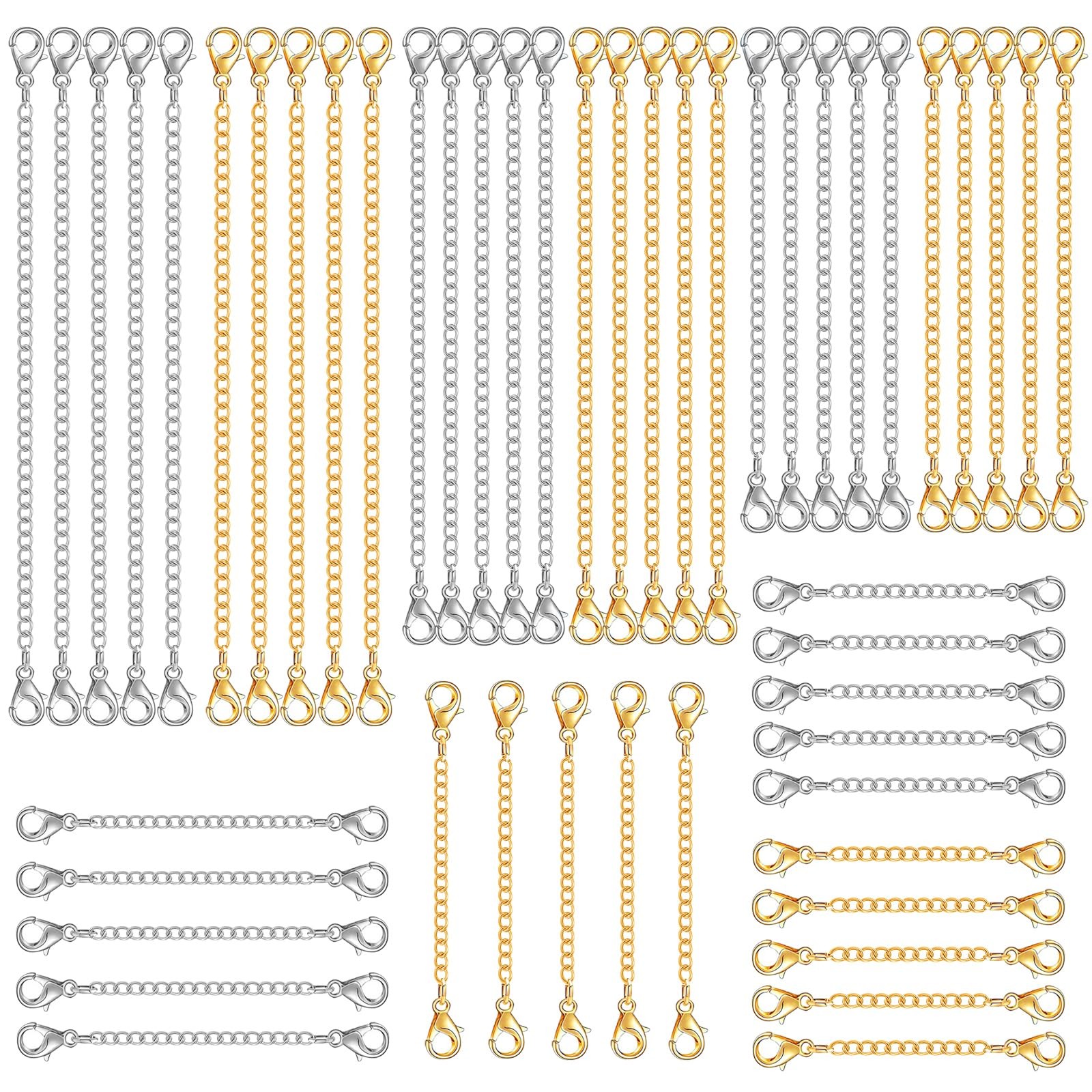 30pcs Chain Extenders for Necklace, Necklace Extenders for Women Girls Bracelet