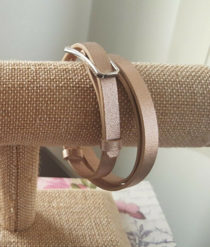 Origami Owl Triple Wrap Bracelet “Your Choice” Black OR Rose Gold Leather