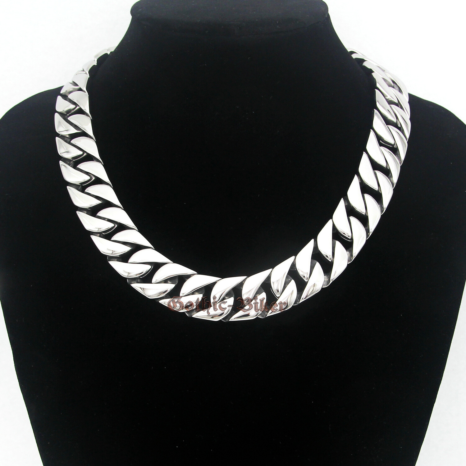 Heavy Chunky Thick Mens Cuban Curb Chain Stainless Steel Bracelet Necklace 20mm
