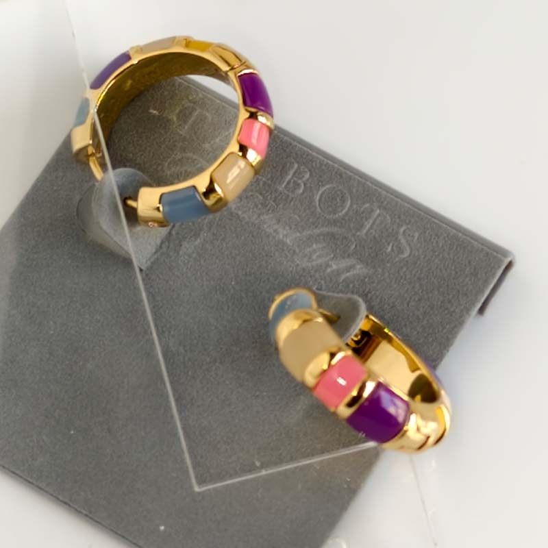 23mm Talbots Faux Stone Statement Hoop Earrings Women Party Holiday Jewelry Gift