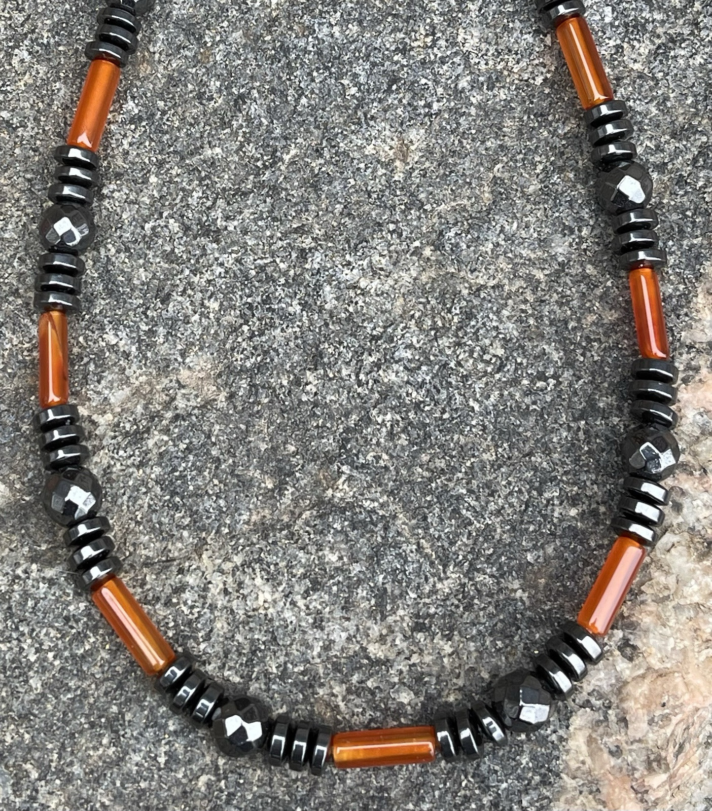 Magnetic Hematite Natural Carnelian Bracelet Anklet Necklace Mens Womens