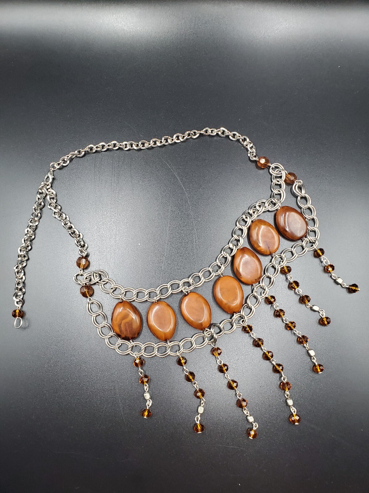 3 piece handmade set, cascade necklace, earrings and bracelet. #014