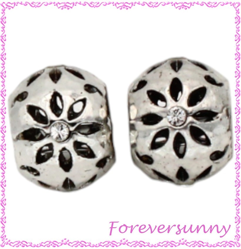 Brighton Trade Winds Flower Cutout Crystal Bead Spacer – Lot of 2