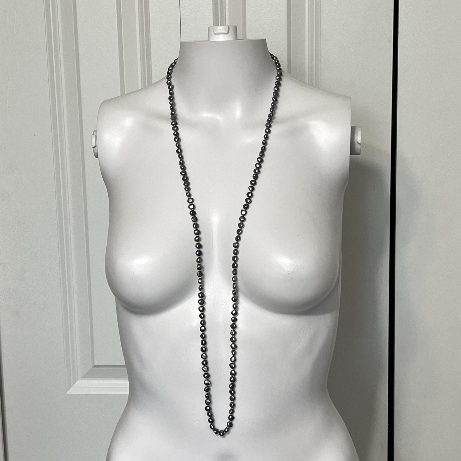 Tahitian Pearl Necklace Beaded Necklace Long 36 In Women Fashion Vintage Jewelry