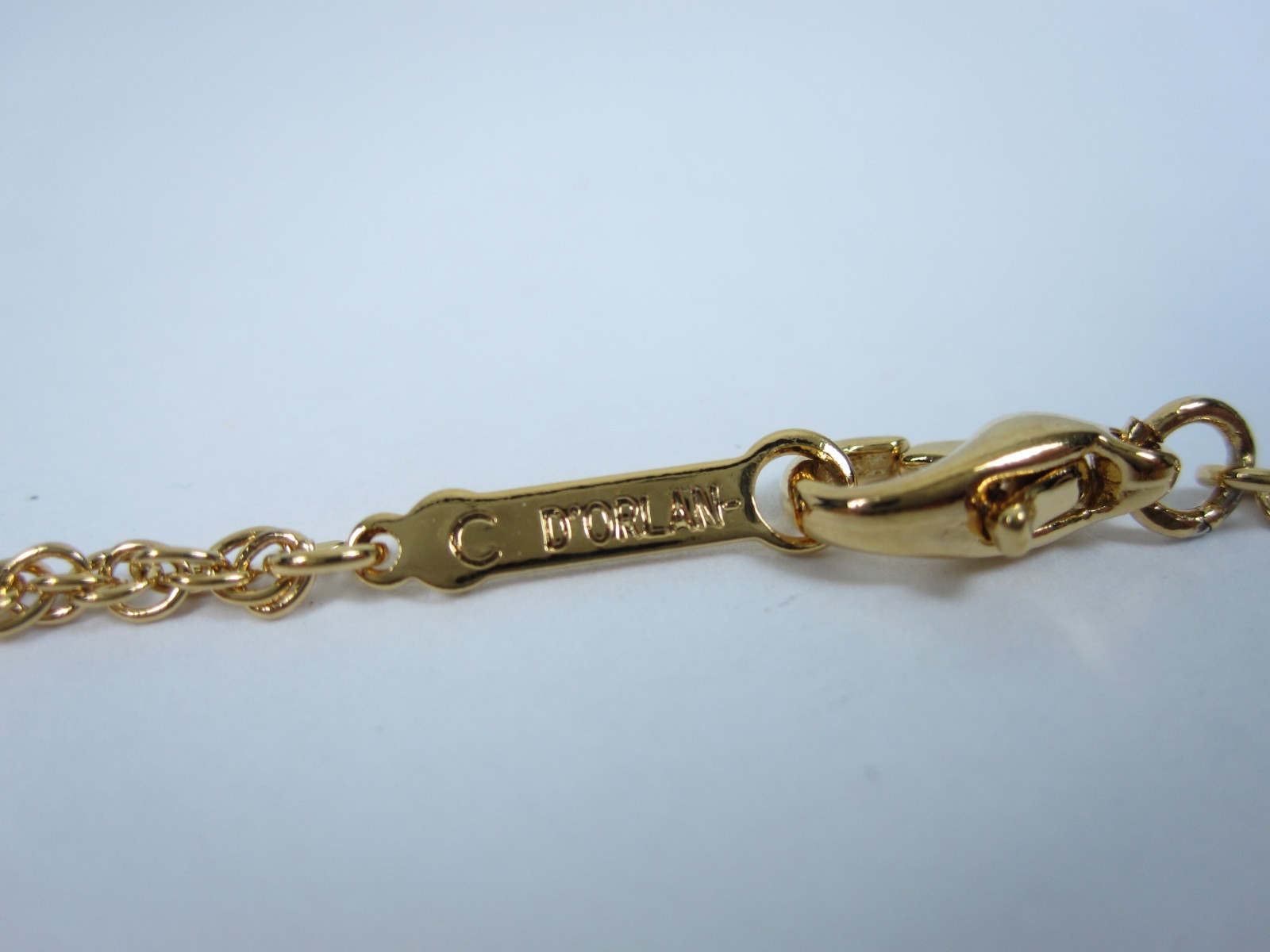 D’Orlan Gold Plated Pendant with Swarovski Crystals & Sandstones – 30″ – 8736